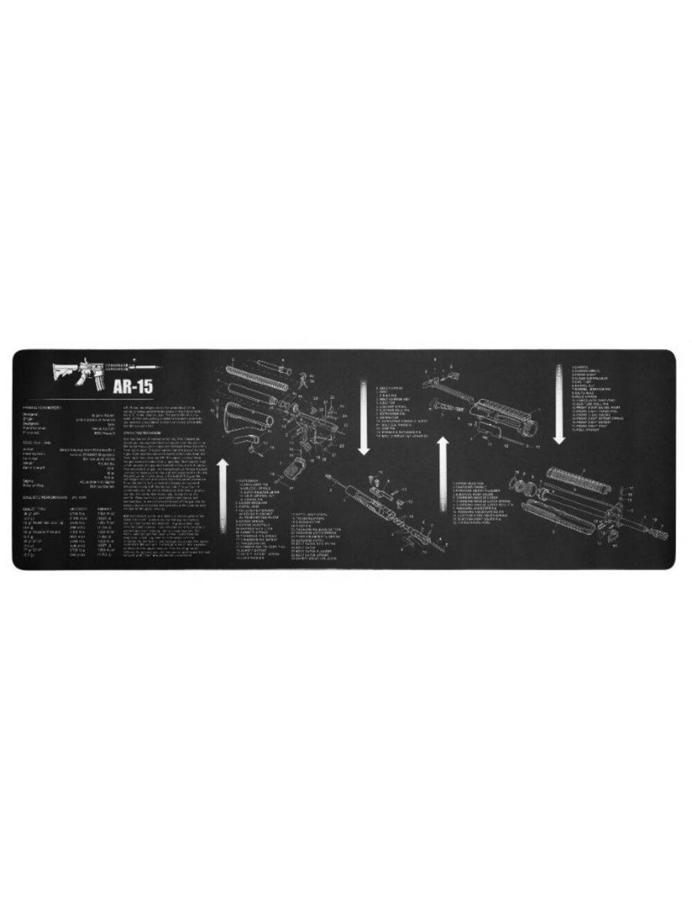 Gun Cleaning PU Leather Mat Parts Mouse Pad 31" X 11.5" Desk Mat